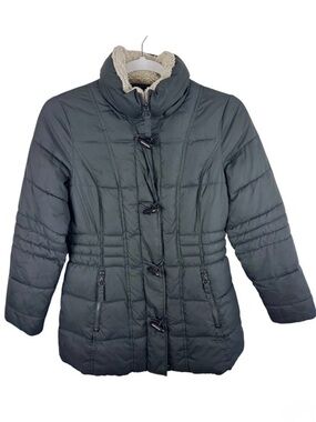 Halitech HFX Performance Apparel Green Full Zip Puffer Parka Winter Coat Size L‎